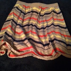 Nick & Mo women’s striped lined skirt Size XL